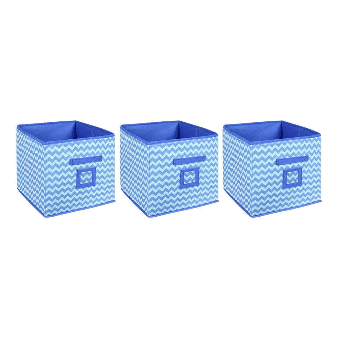 Amazon Brand - Solimo Printed Fabric Storage Box, Small, Set of 3, Yellow