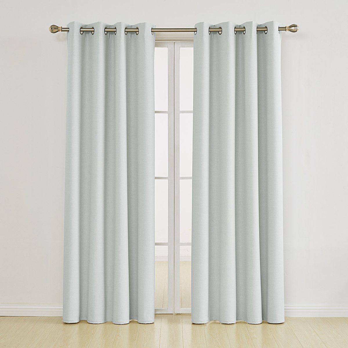 UMI by Amazon Rideaux Occultants Rev¨ºtement de Mousse Beige Isolant Thermique Rideaux a Oeillets pour Enfant 2 Pi¨¨ces Rideaux pour Chambre Adulte 140X240 cm