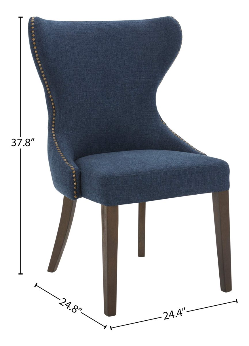 Amazon Brand – Stone & Beam Flanigan Curved-Back Upholstered Dining Chair, 24.4"W, Midnight