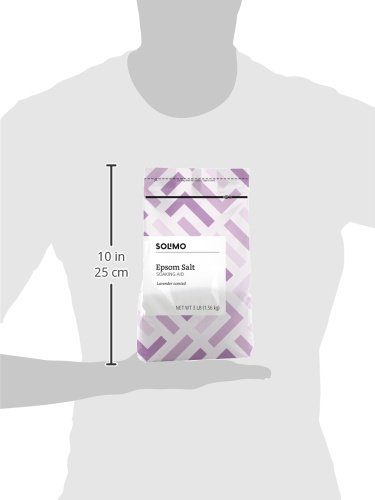 Amazon Brand - Solimo Epsom Salt Soaking Aid, Lavender Scented, 3 Pound