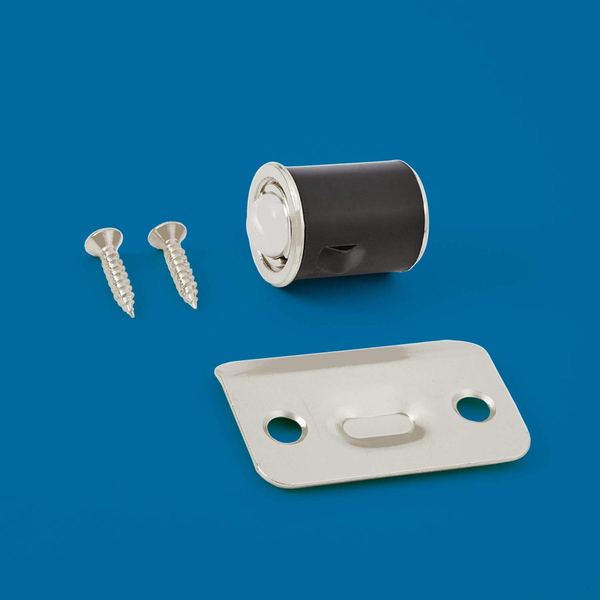AmazonCommercial Ball Catch Door Hardware, Satin Nickel Finish, 4-Pack