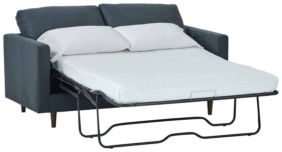 Amazon Brand - Rivet Revolve Modern Upholstered Sofa Bed, 70"W, Denim Blue