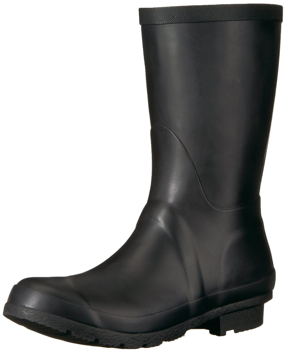 Amazon Brand - 206 Collective Women's Linden Mid Rain Boot, Black, 8 B US