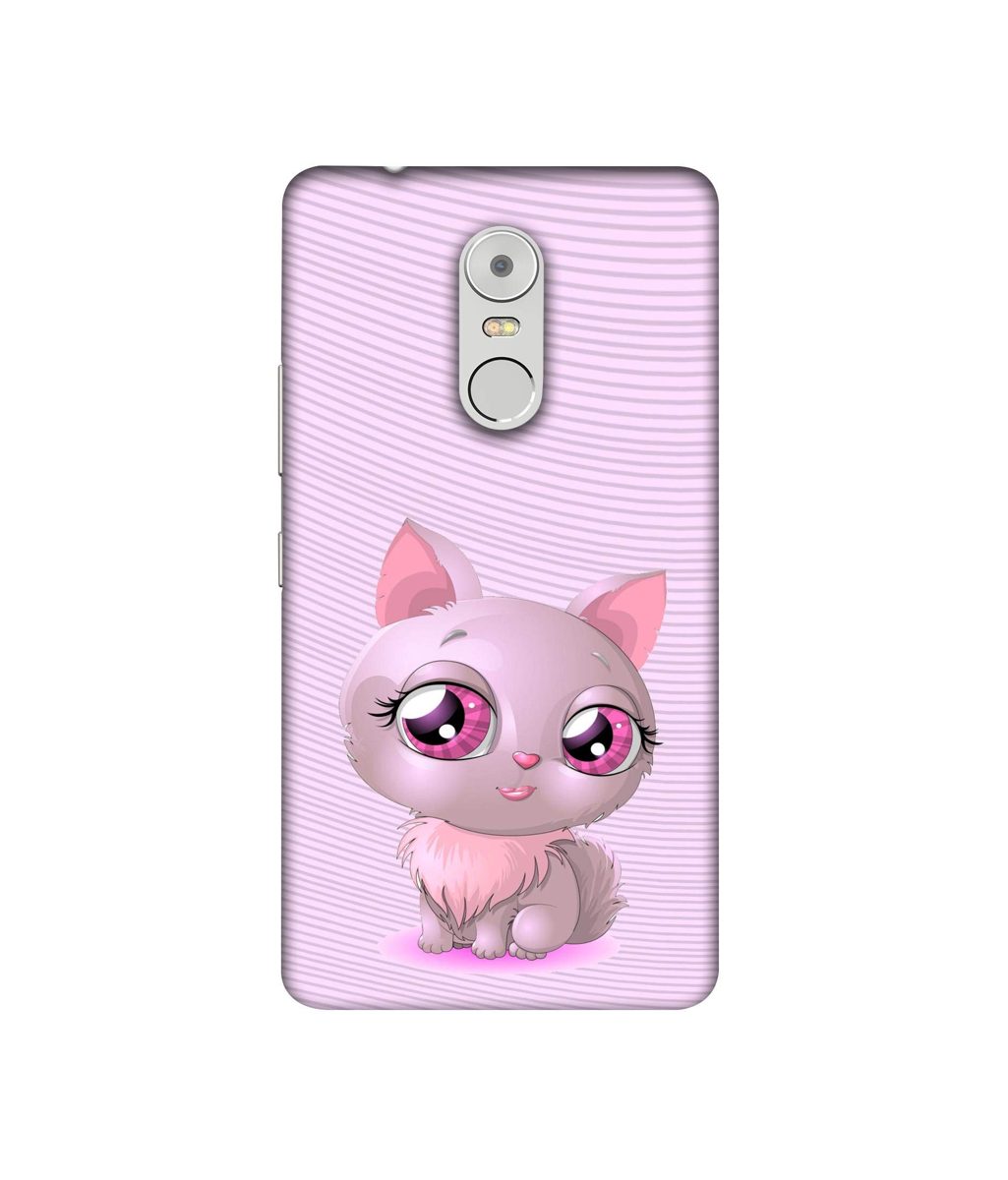 Amazon Brand - Solimo Designer Cute Pink Cat 3D Printed Hard Back Case Mobile Cover for Lenovo K6 Note