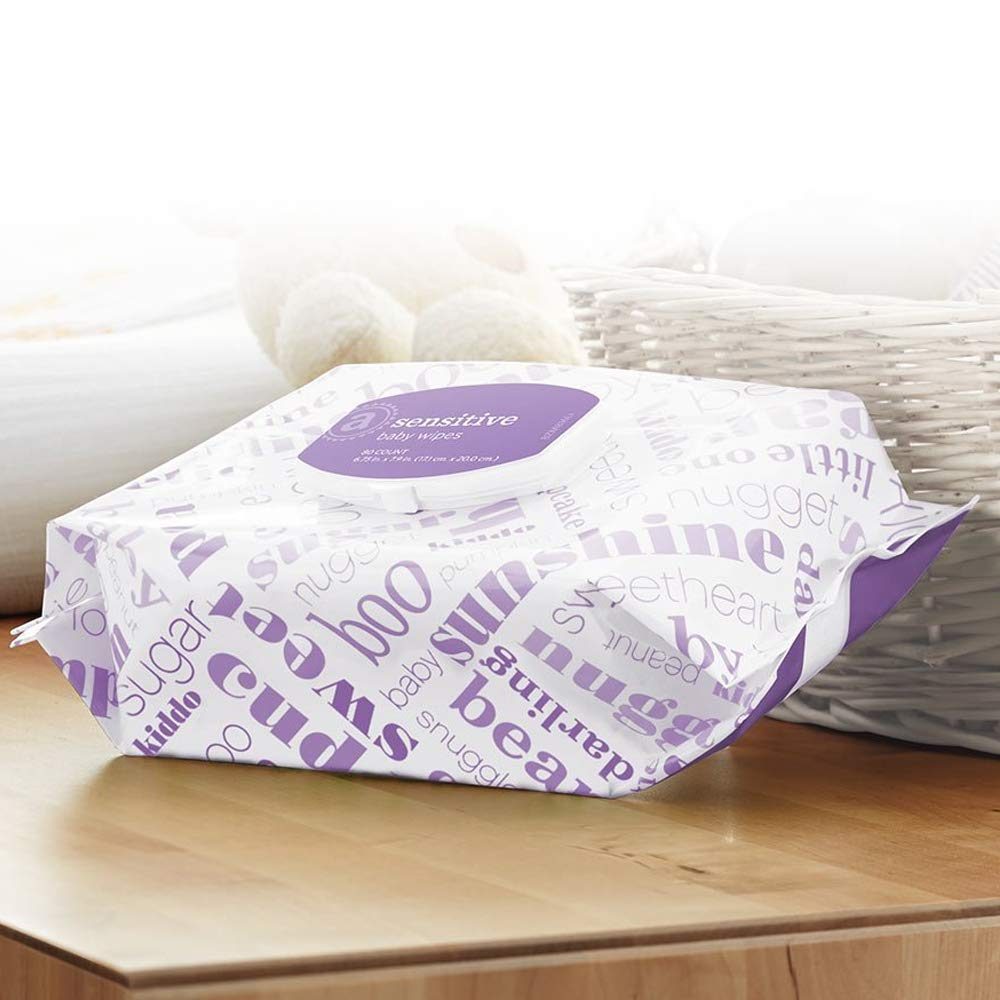 Amazon Elements Baby Wipes, Sensitive, 480 Count, Flip-Top Packs