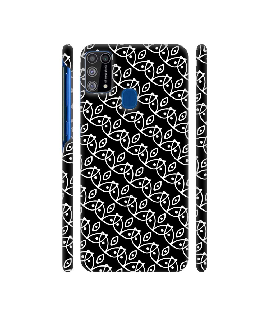 Amazon Brand - Solimo Designer White Pattern 3D Printed Hard Back Case Mobile Cover for Samsung Galaxy M31