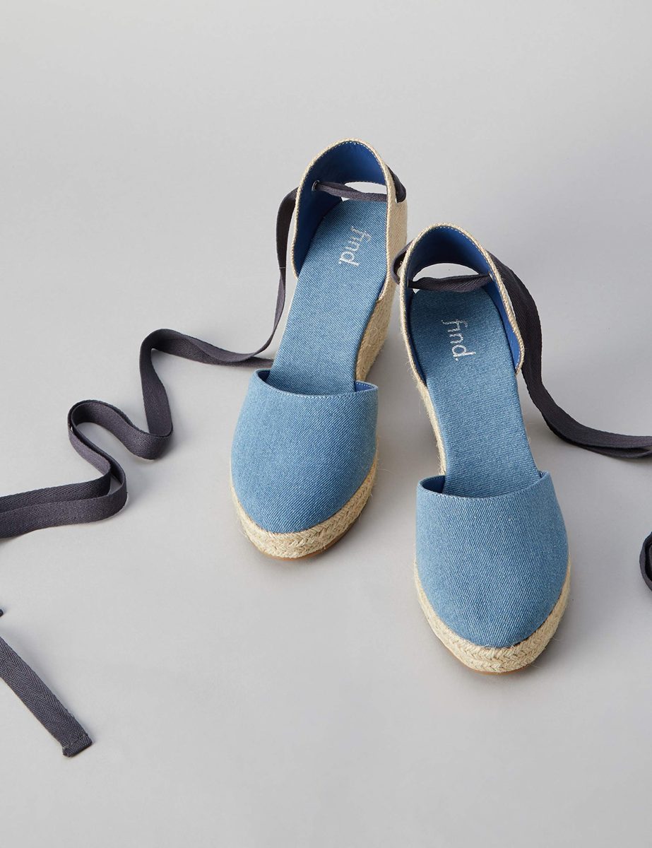 Amazon Brand: Find Wedge Close Toe Canvas Espadrille Women's Closed Sandals