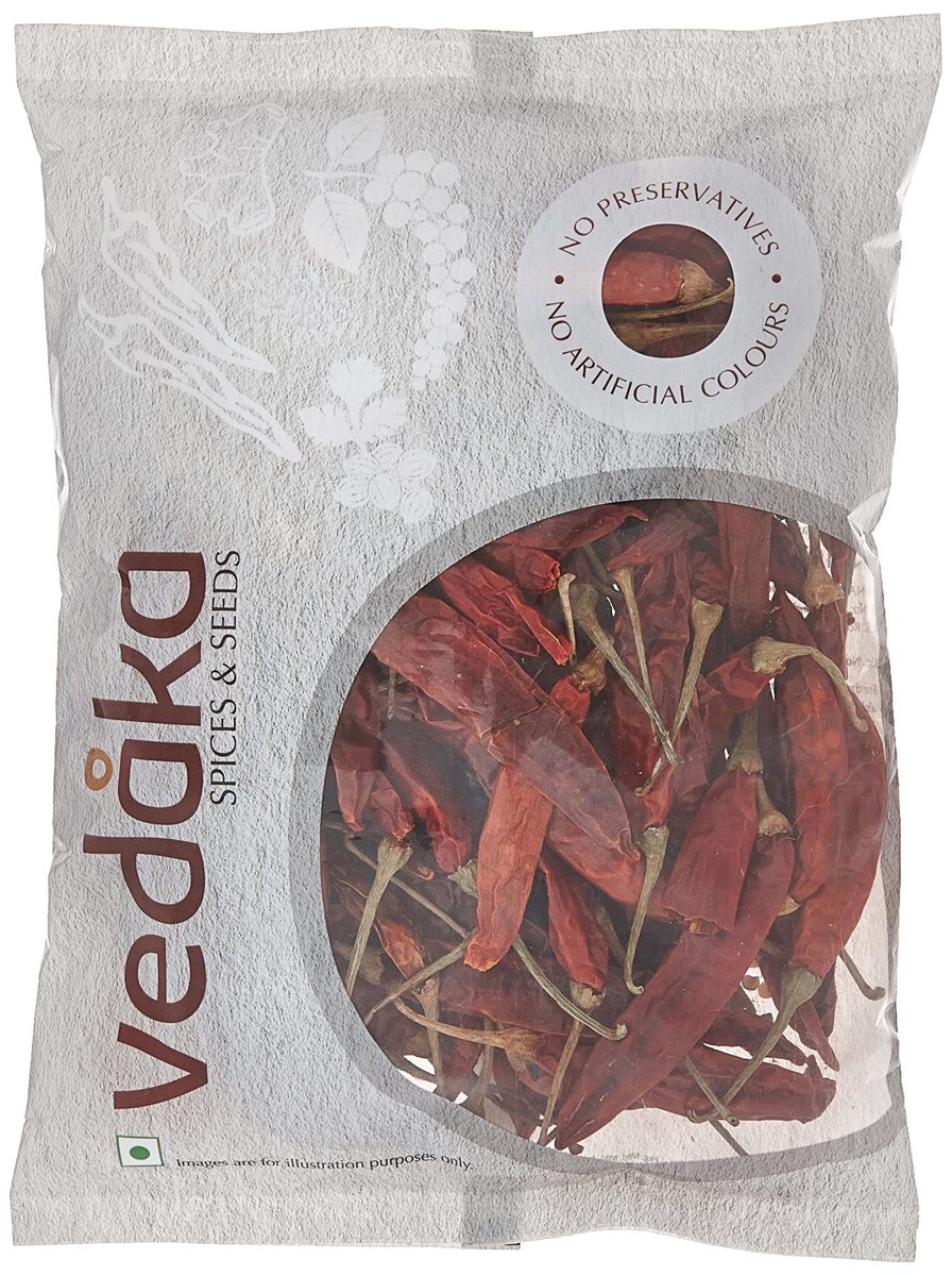 Amazon Brand - Vedaka Red Chilli (Lal Mirch), 100g