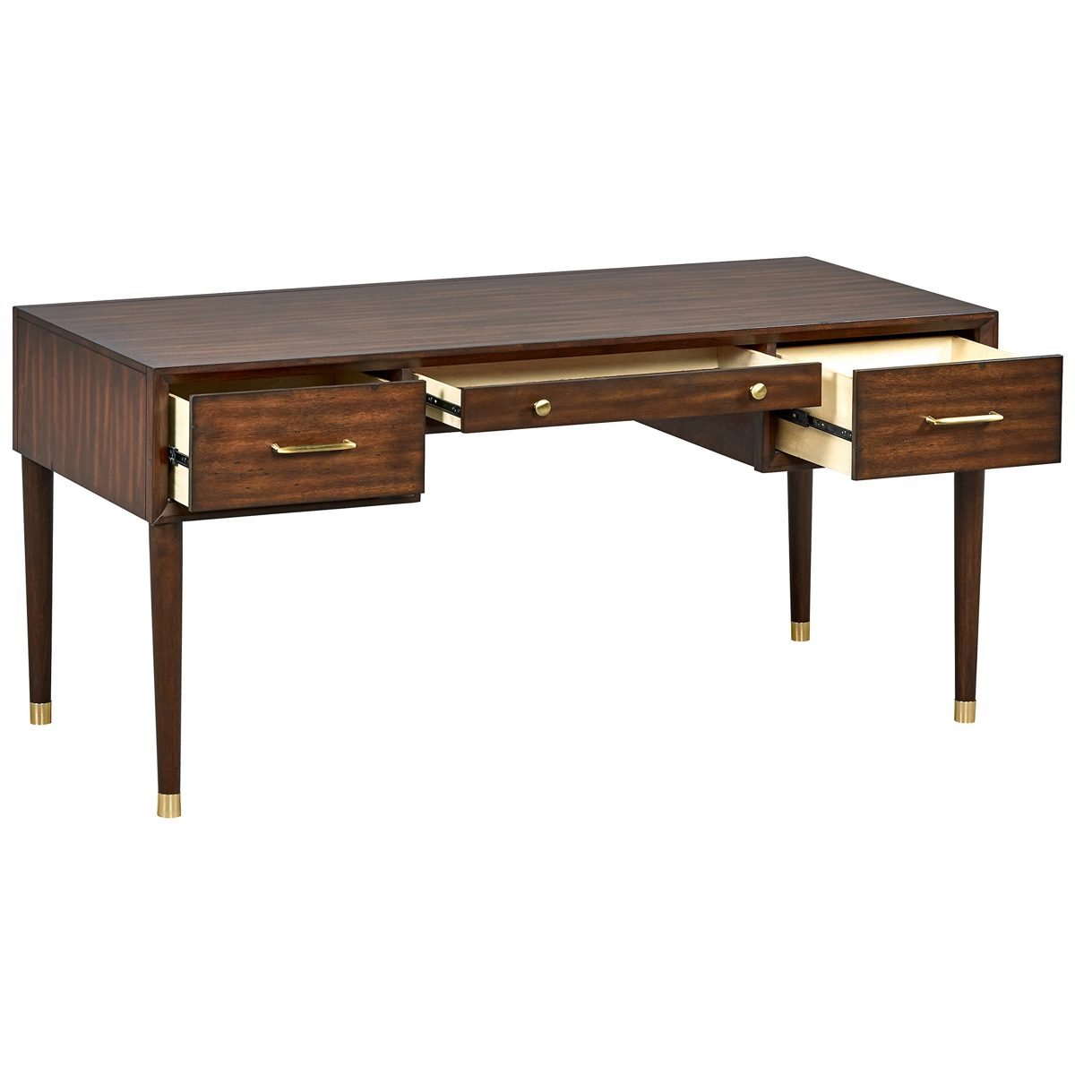 Amazon Brand – Rivet Anne Mid-Century Modern Wood Office Computer Desk, 62"W, Walnut