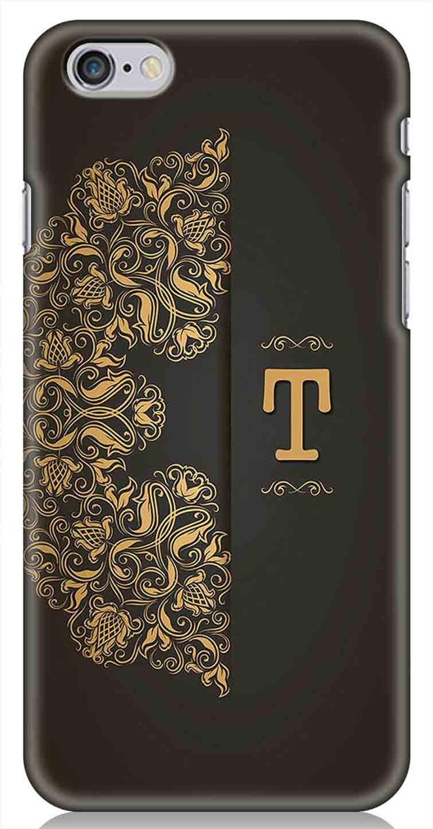 Amazon Brand - Solimo Designer Black Pattern Alphabet-T 3D Printed Hard Back Case Mobile Cover for Apple iPhone 6s