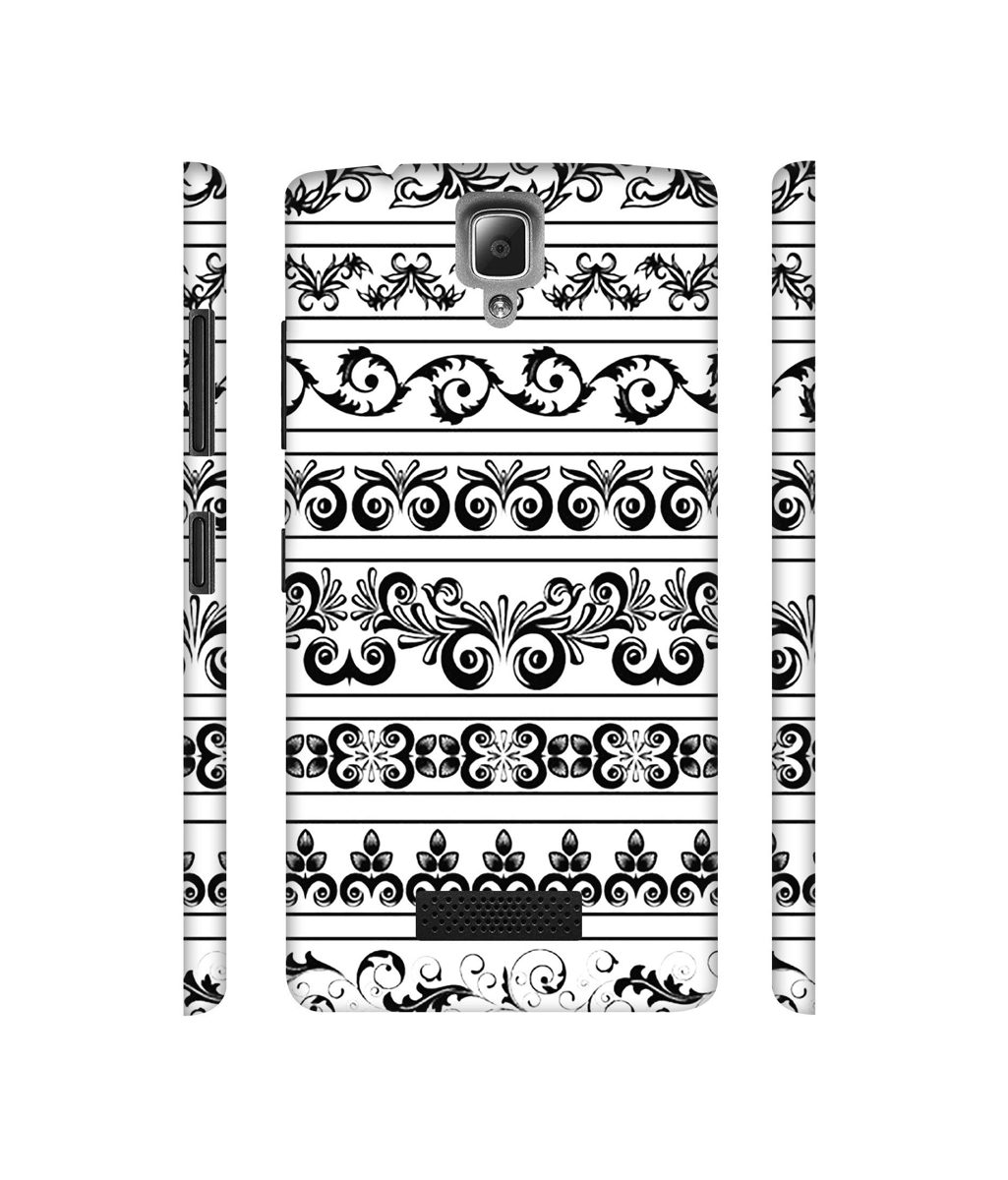 Amazon Brand - Solimo Designer Black Multi Patterns 3D Printed Hard Back Case Mobile Cover for Lenovo A2010