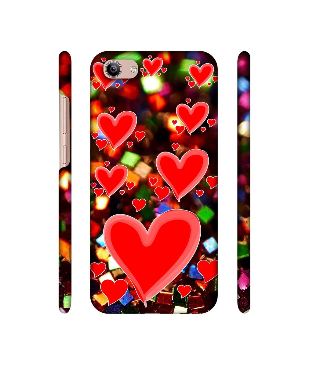 Amazon Brand - Solimo Designer Heart Texture on Glitters 3D Printed Hard Back Case Mobile Cover for Vivo Y81i