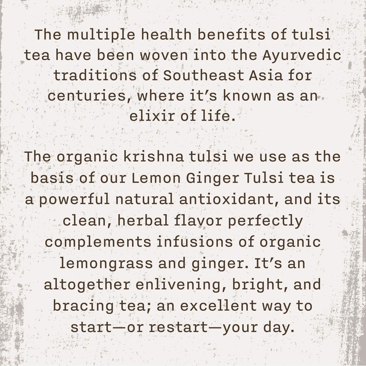 ALLEGRO TEA Organic Lemon Ginger Tulsi Tea, 20 CT