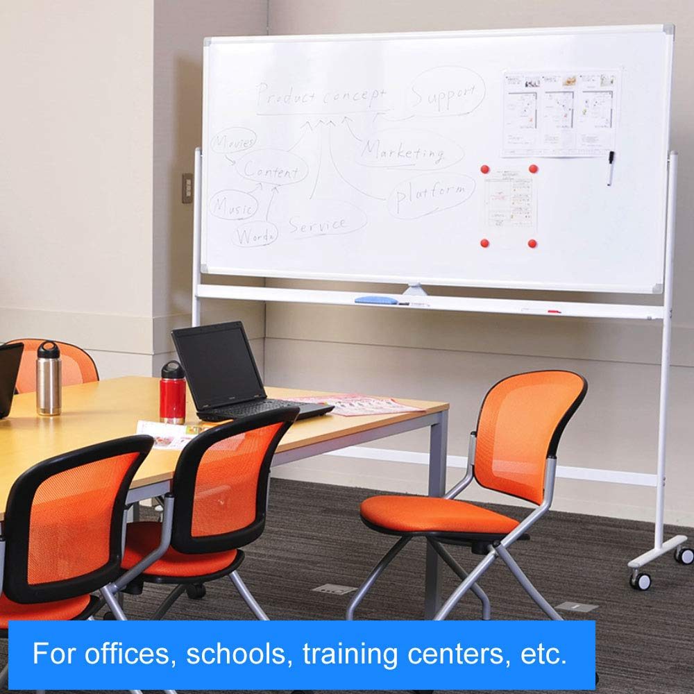 EONO Whiteboard with Rolling Stand, Large 90 x 120cm Mobile Dry Erase Board with Wheels