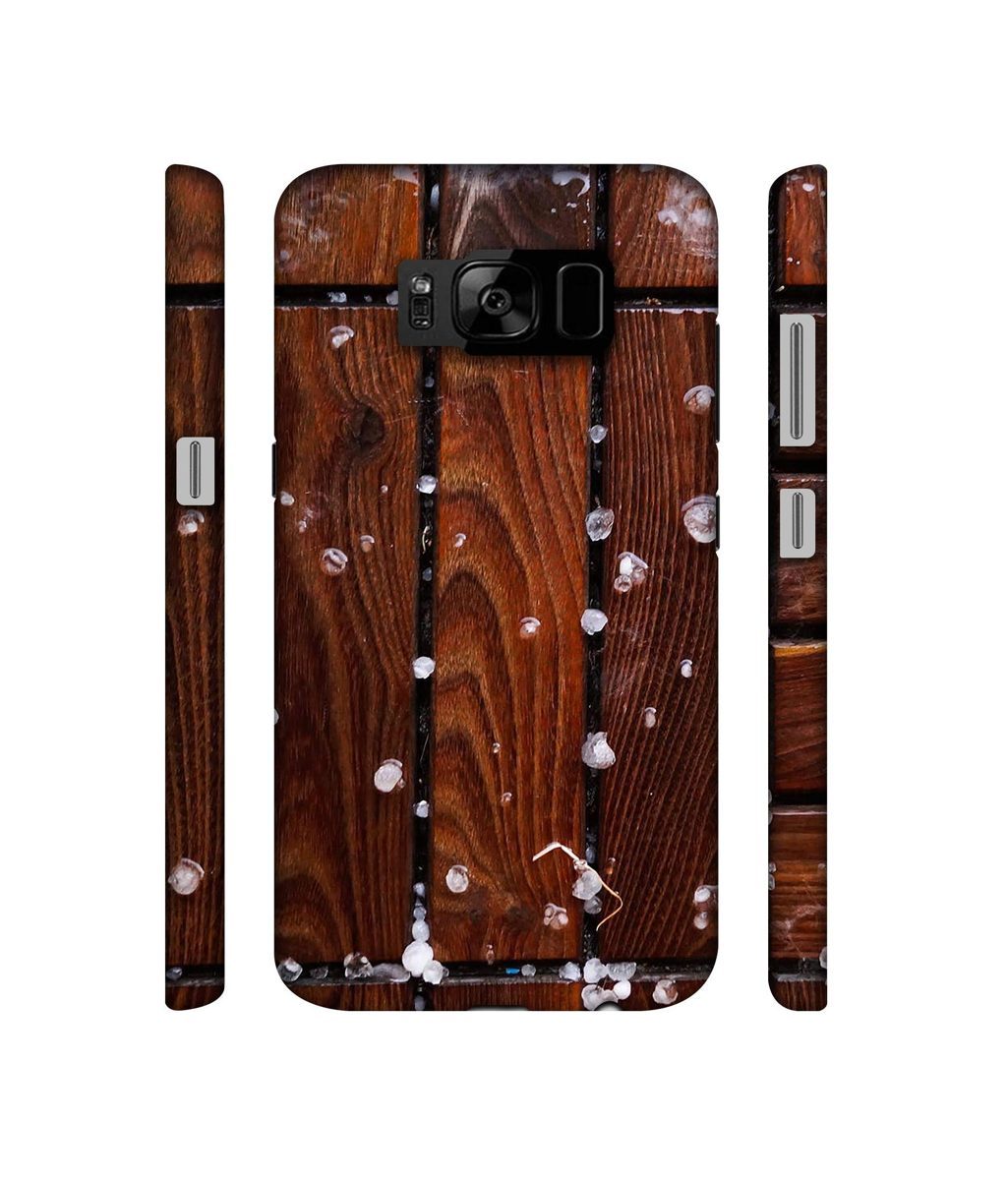 Amazon Brand - Solimo Designer Wood with Snow 3D Printed Hard Back Case Mobile Cover for Samsung Galaxy S8 Plus