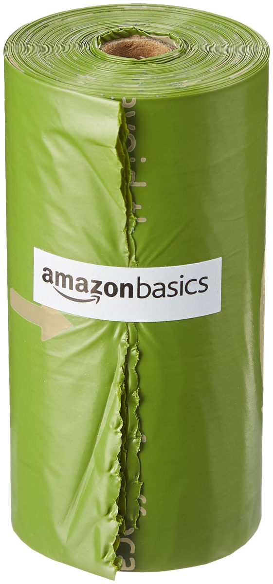AmazonBasics EPI-Added Dog Waste Bag with Dispenser and Leash Clip, Brazilian Mango Scented, 270 Count
