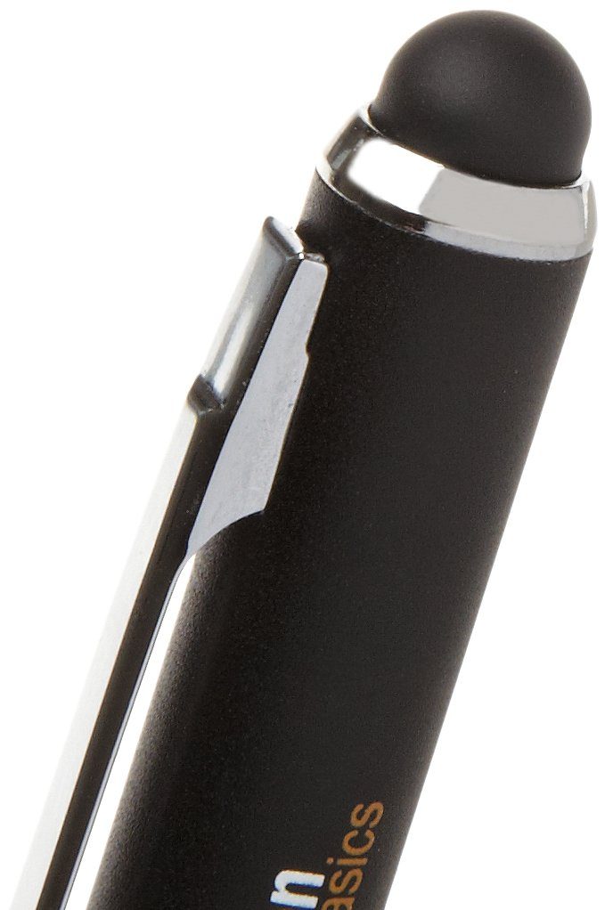 AmazonBasics Capacitive Stylus Pen for Touchscreen Devices - Black PEABS-3TIPSSTYLUS-BK-4PKS