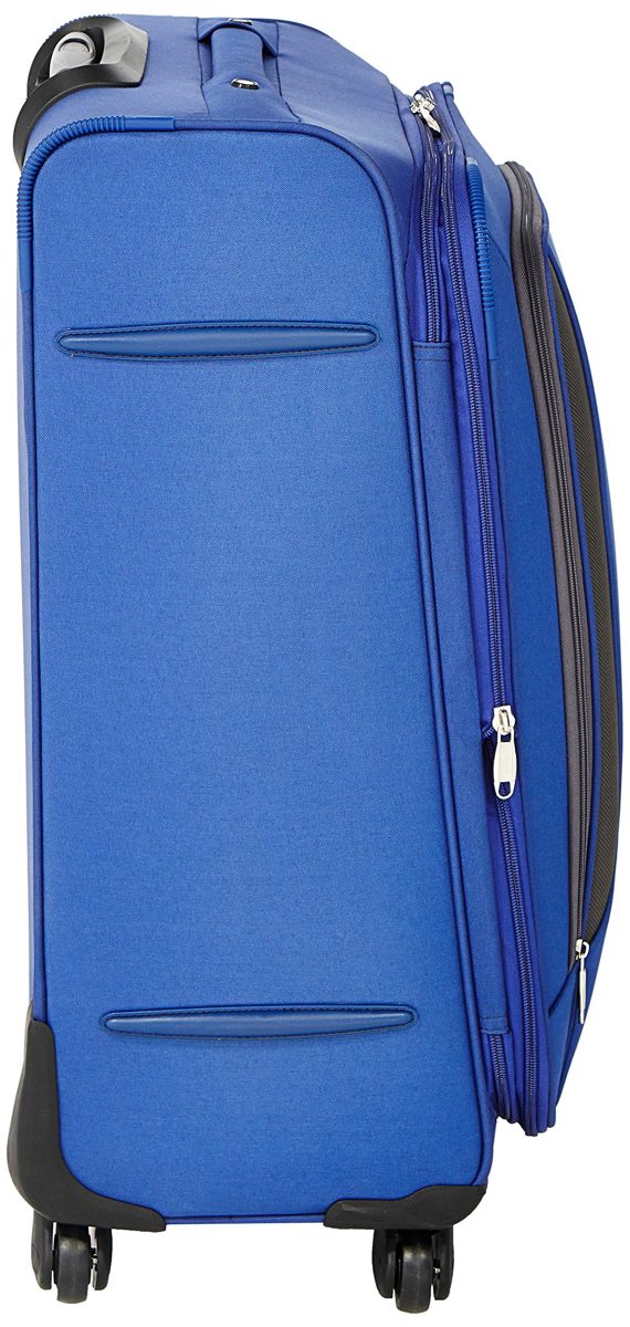 Amazon Brand - Solimo 78 cm Blue Softsided Check-in Suitcase with Wheels