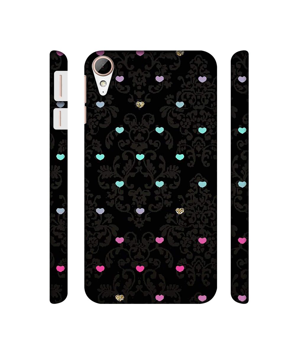 Amazon Brand - Solimo Designer Heart Texture 3D Printed Hard Back Case Mobile Cover for HTC Desire 828 Dual