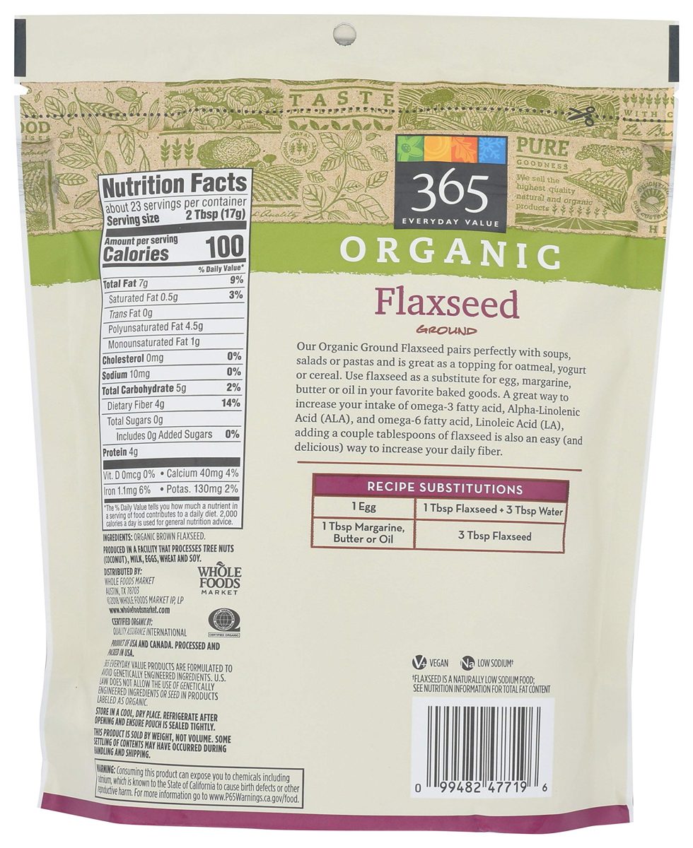 365 EVERYDAY VALUE Organic Flaxseed Ground, 14 OZ
