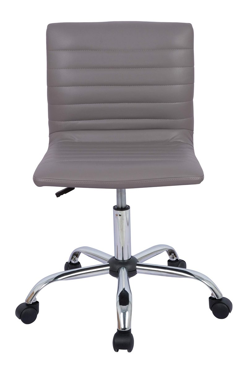 AmazonBasics Modern Adjustable Low Back Armless Ribbed Task Chair