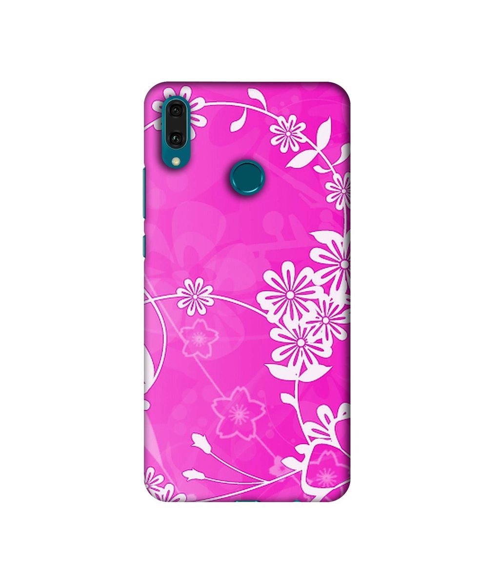 Amazon Brand - Solimo Designer Flower Pattern 3D Printed Hard Back Case Mobile Cover for Huawei Y9 (2019)