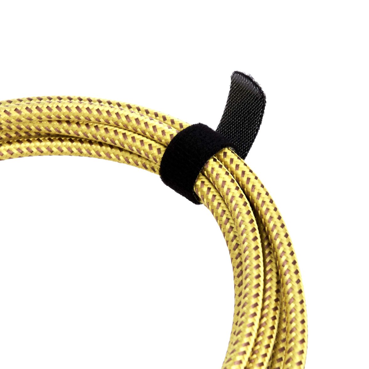Amazonbasics 1/4 Inch Guitar Instrument Cable - Straight to Straight, Yellow and Brown, Tweed Cloth Jacket