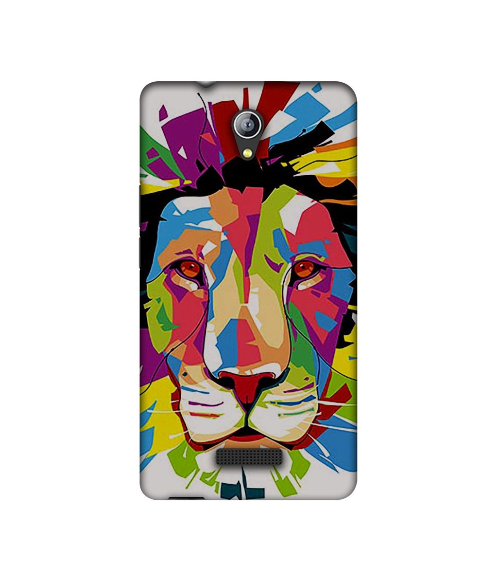 Amazon Brand - Solimo Designer Lion Multicolor Vector 3D Printed Hard Back Case Mobile Cover for Micromax Canvas Pace 4G Q416
