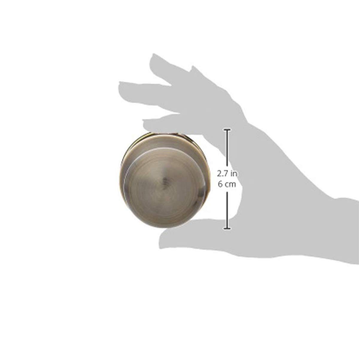 AmazonBasics Closet Door Knob, Round, Antique Brass