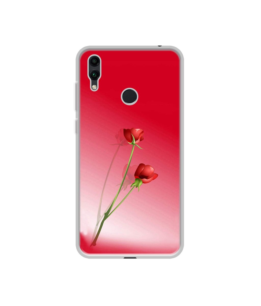 Amazon Brand - Solimo Designer Red Roses UV Printed Soft Back Case Mobile Cover for Huawei Honor 8C
