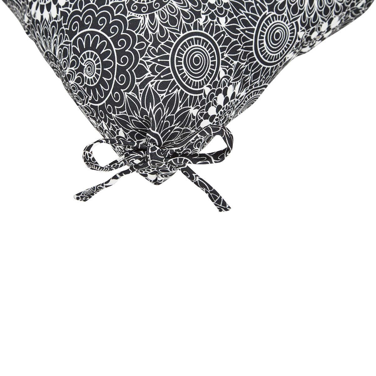 Amazon Basics Tufted Outdoor Patio Bench Cushion- 44 x 18 x 4 Inches, Black Floral