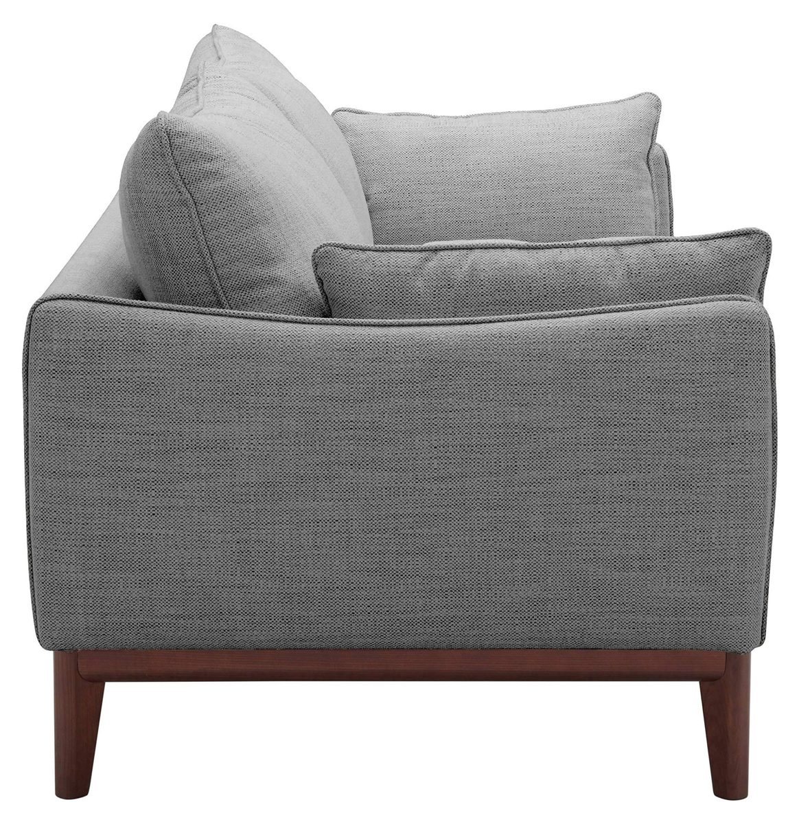 Amazon Brand – Stone & Beam Hillman Mid-Century Sofa Couch with Wood Base and Legs, 78"W, Fog Gray