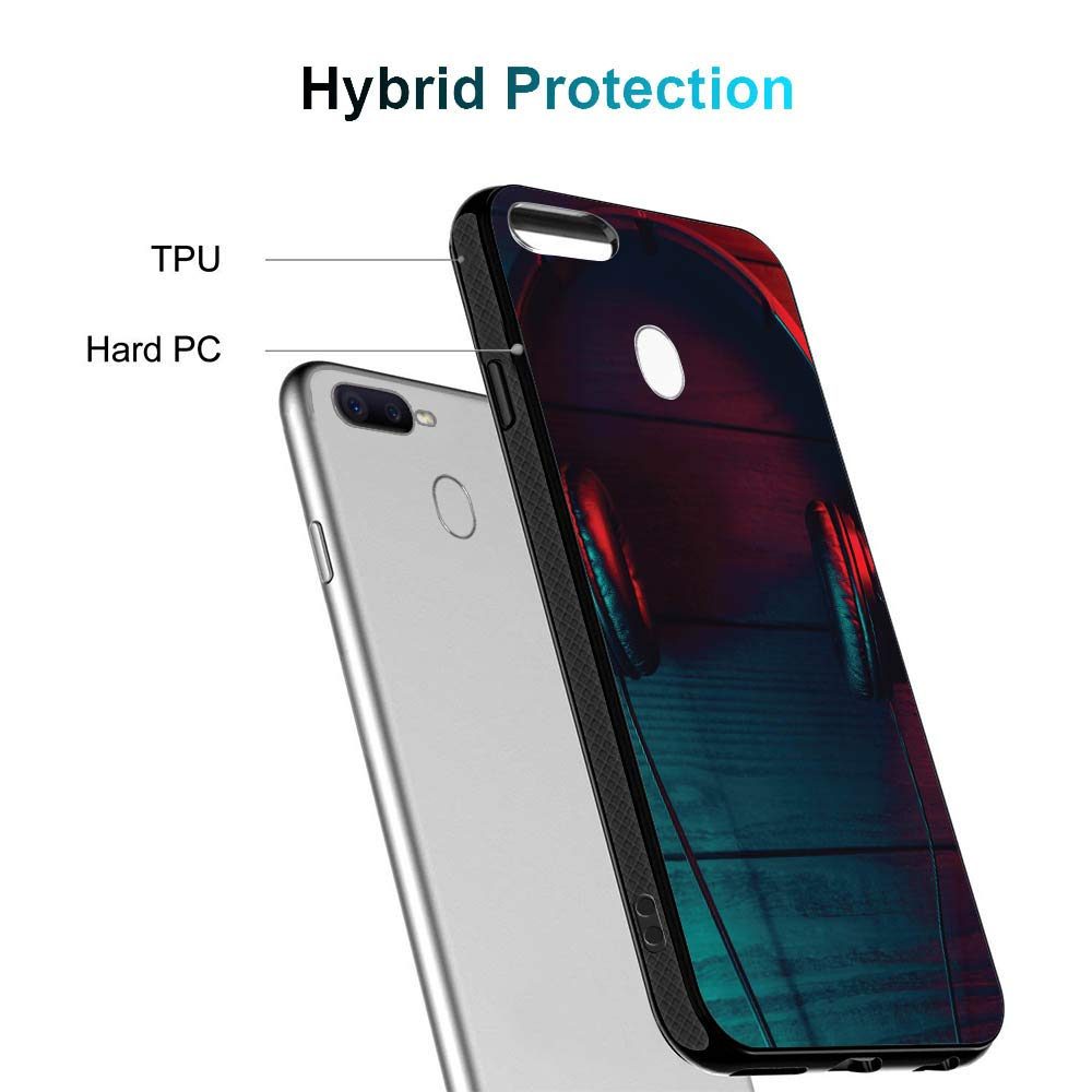 Amazon Brand - Solimo Designer Music Headphone Printed Hard Back Case Mobile Cover for Oppo F9 Pro (D310)