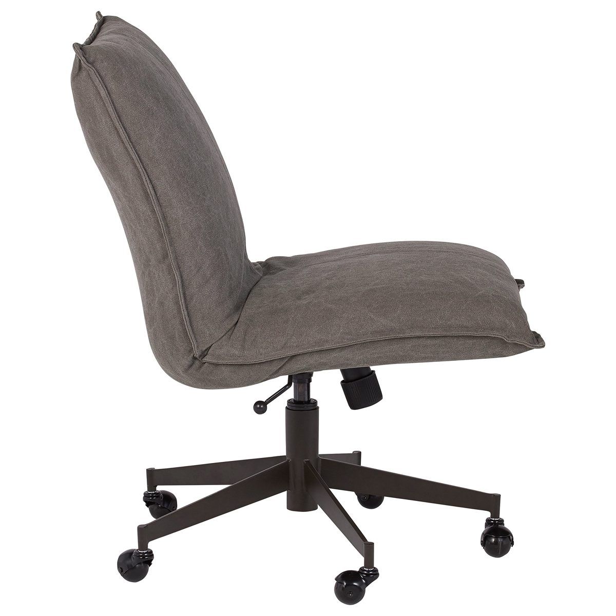 Rivet Fun Contemporary Home Office Desk Chair, 36"-39", Grey/Black