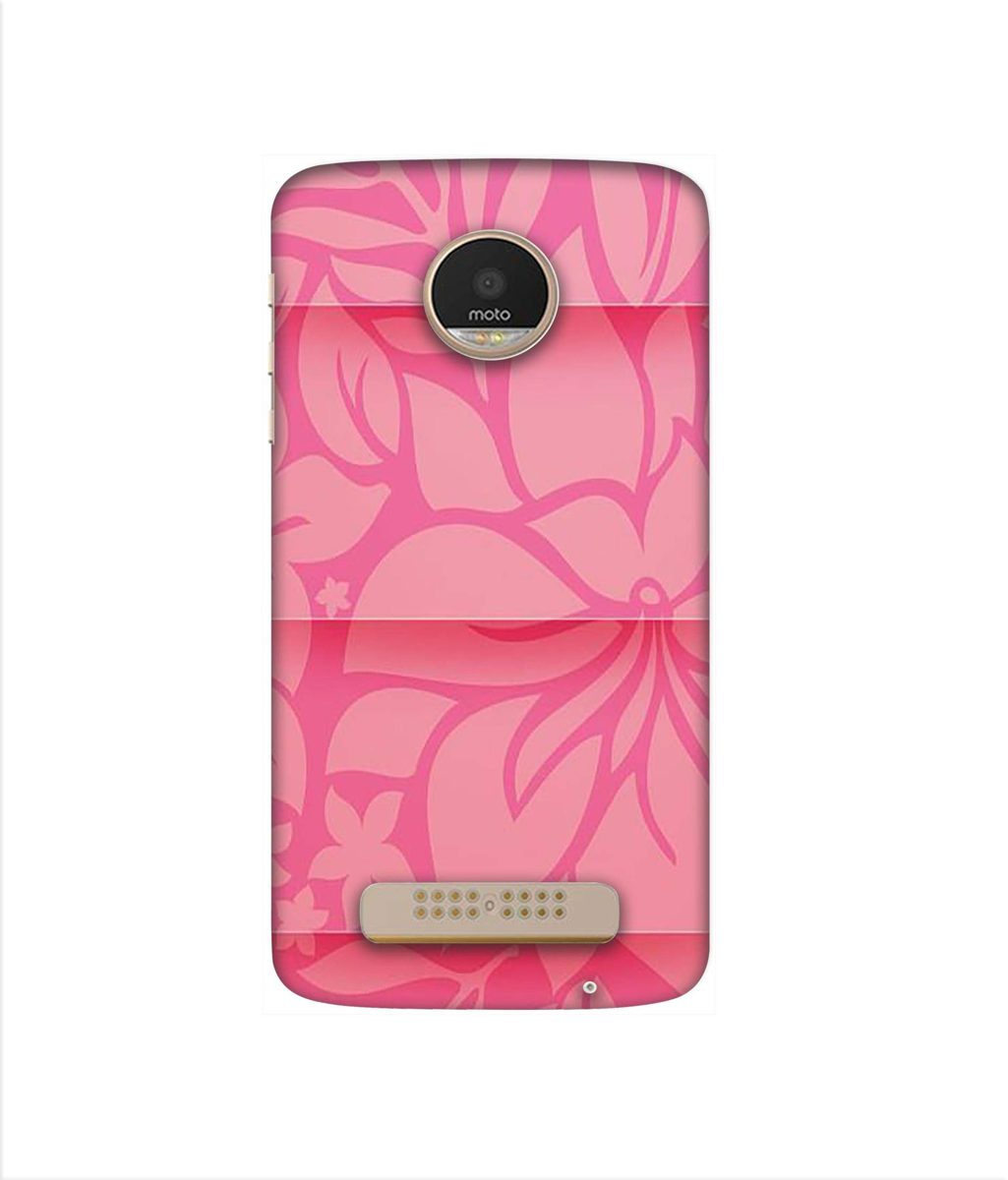 Amazon Brand - Solimo Designer Pink Flower Banch Print On Cloth 3D Printed Hard Back Case Mobile Cover for Motorola Moto Z Play