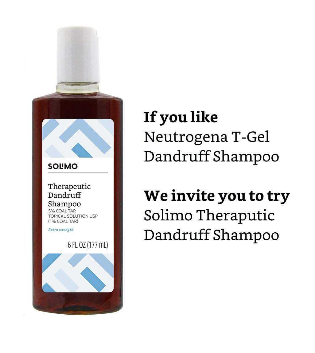 Amazon Brand - Solimo Therapeutic Dandruff Shampoo, Extra Strength, 6 fl oz