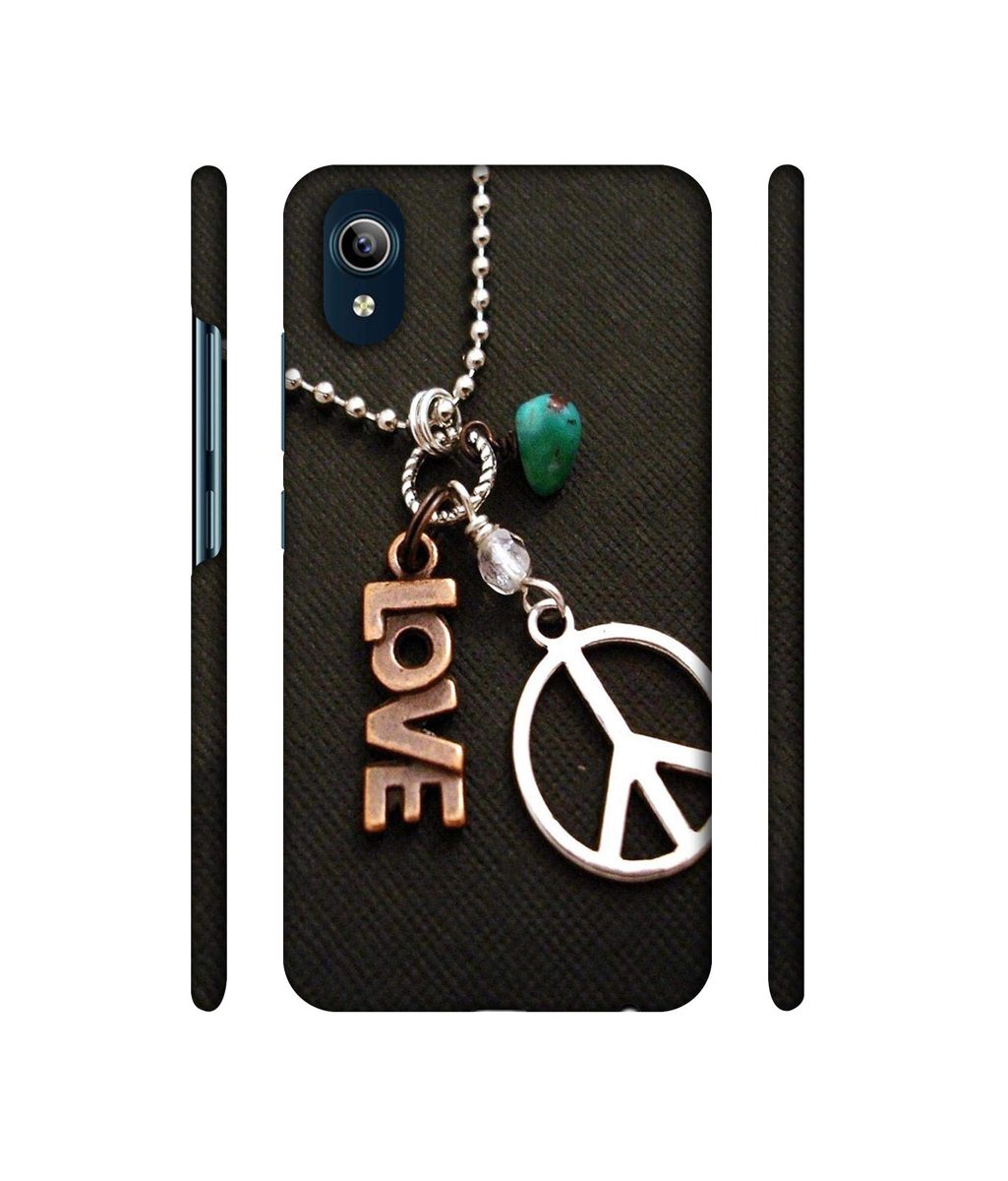 Amazon Brand - Solimo Designer Love and Peace 3D Printed Hard Back Case Mobile Cover for Vivo Y91i