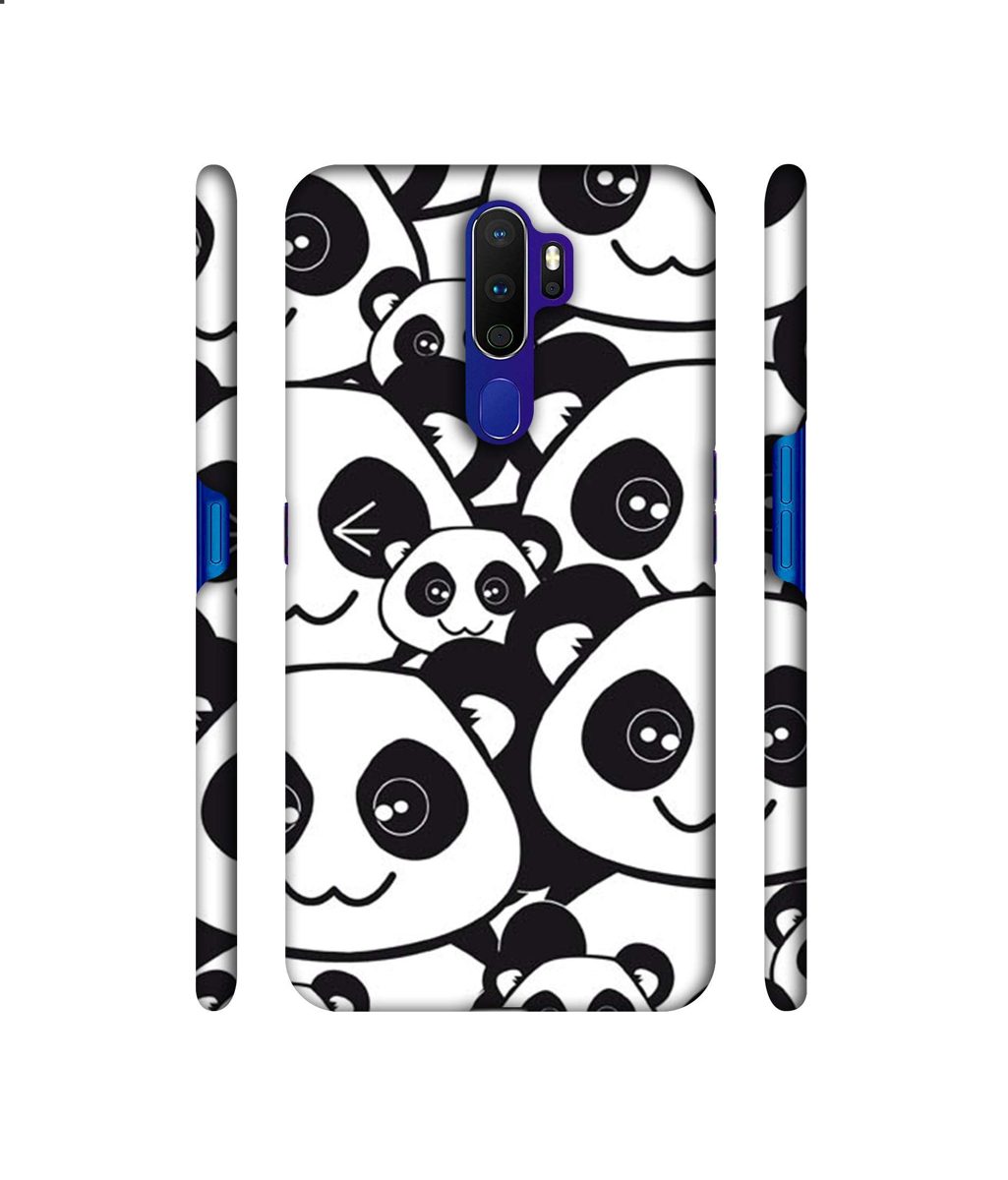Amazon Brand - Solimo Designer Panda Texture 3D Printed Hard Back Case Mobile Cover for Oppo A9 (2020)