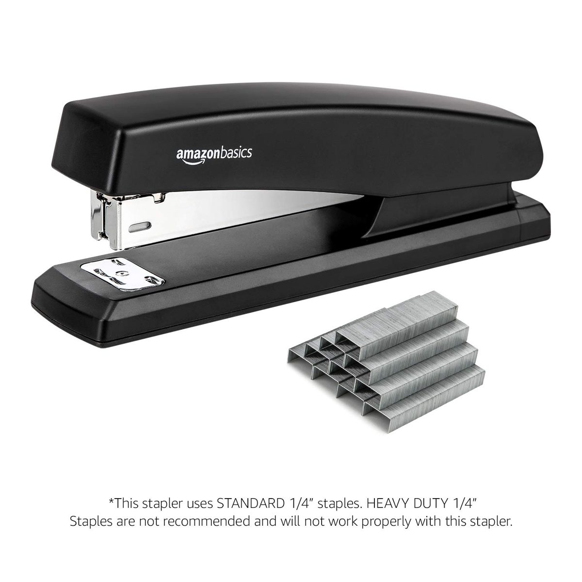 AmazonBasics Office Stapler with 1000 Staples - Black, 3-Pack