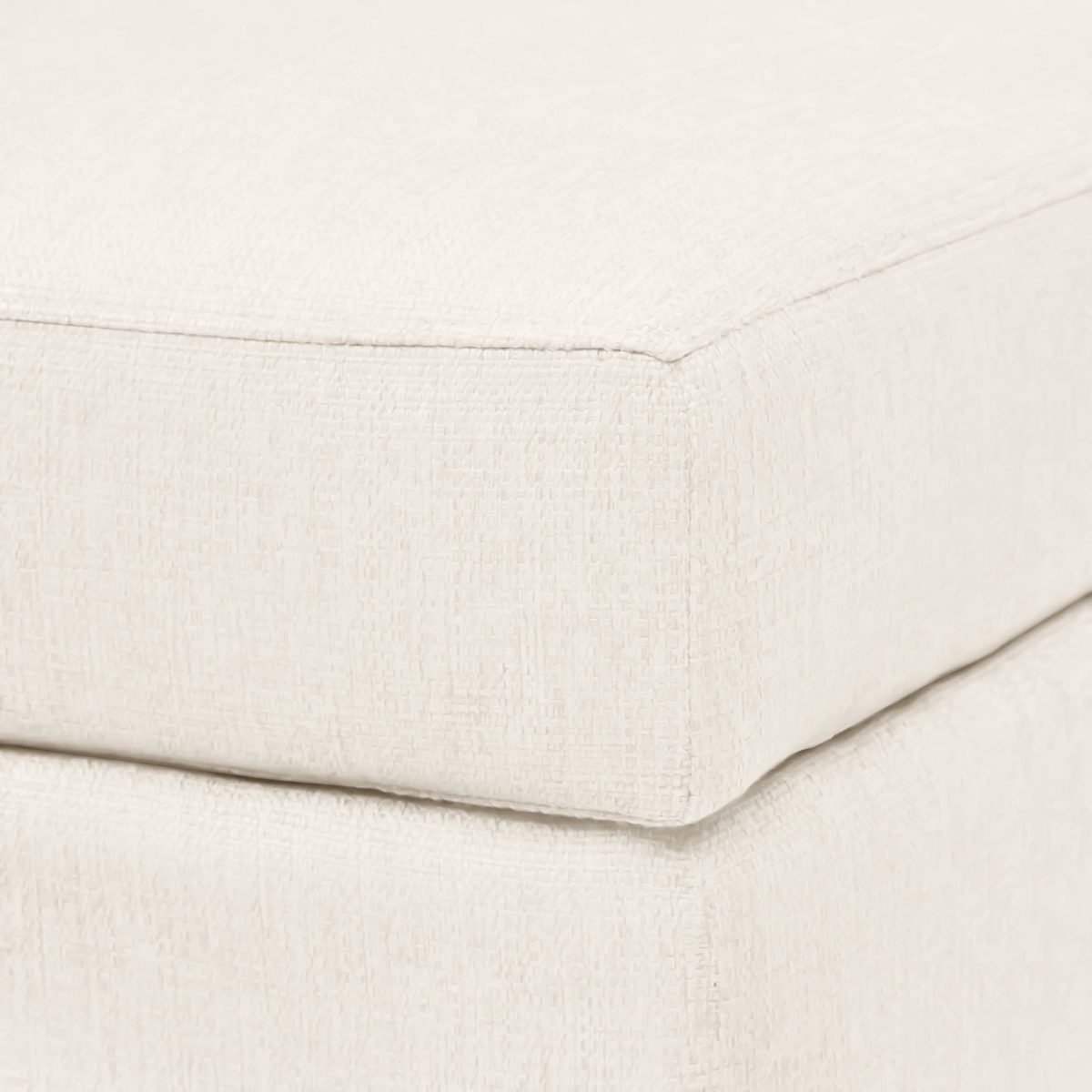 Amazon Brand – Stone & Beam Andover Modern Rectangle Ottoman, 32"W, Cream