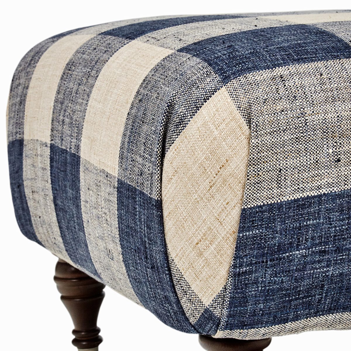 Stone & Beam Cameron Classic Ottoman, 31" W, Indigo