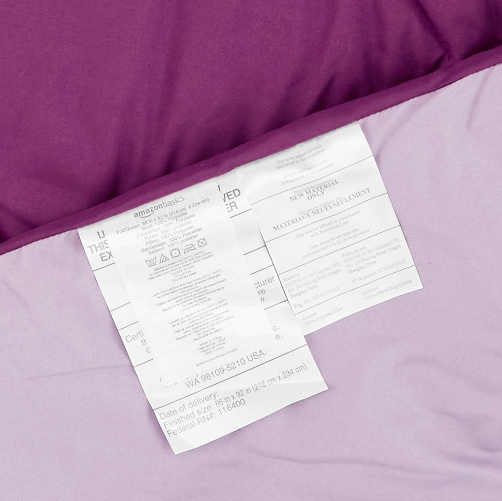 AmazonBasics Reversible Microfiber Comforter