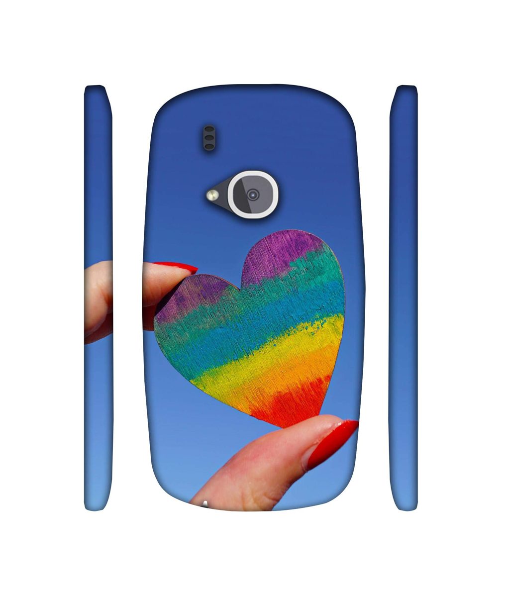 Amazon Brand - Solimo Designer Heart 3D Printed Hard Back Case Mobile Cover for Nokia 3310