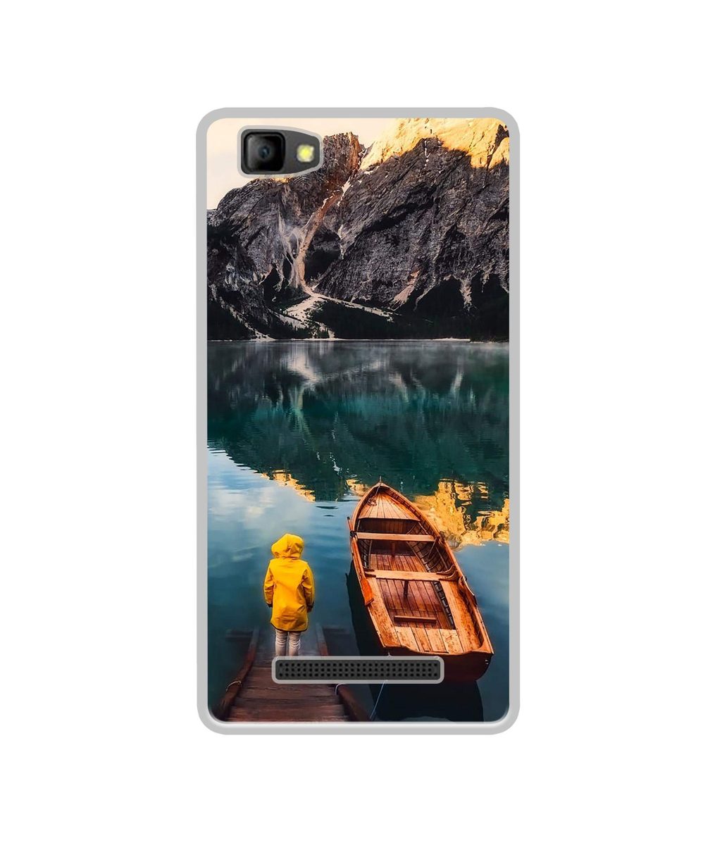 Amazon Brand - Solimo Designer Lake View UV Printed Soft Back Case Mobile Cover for Lyf Flame 8