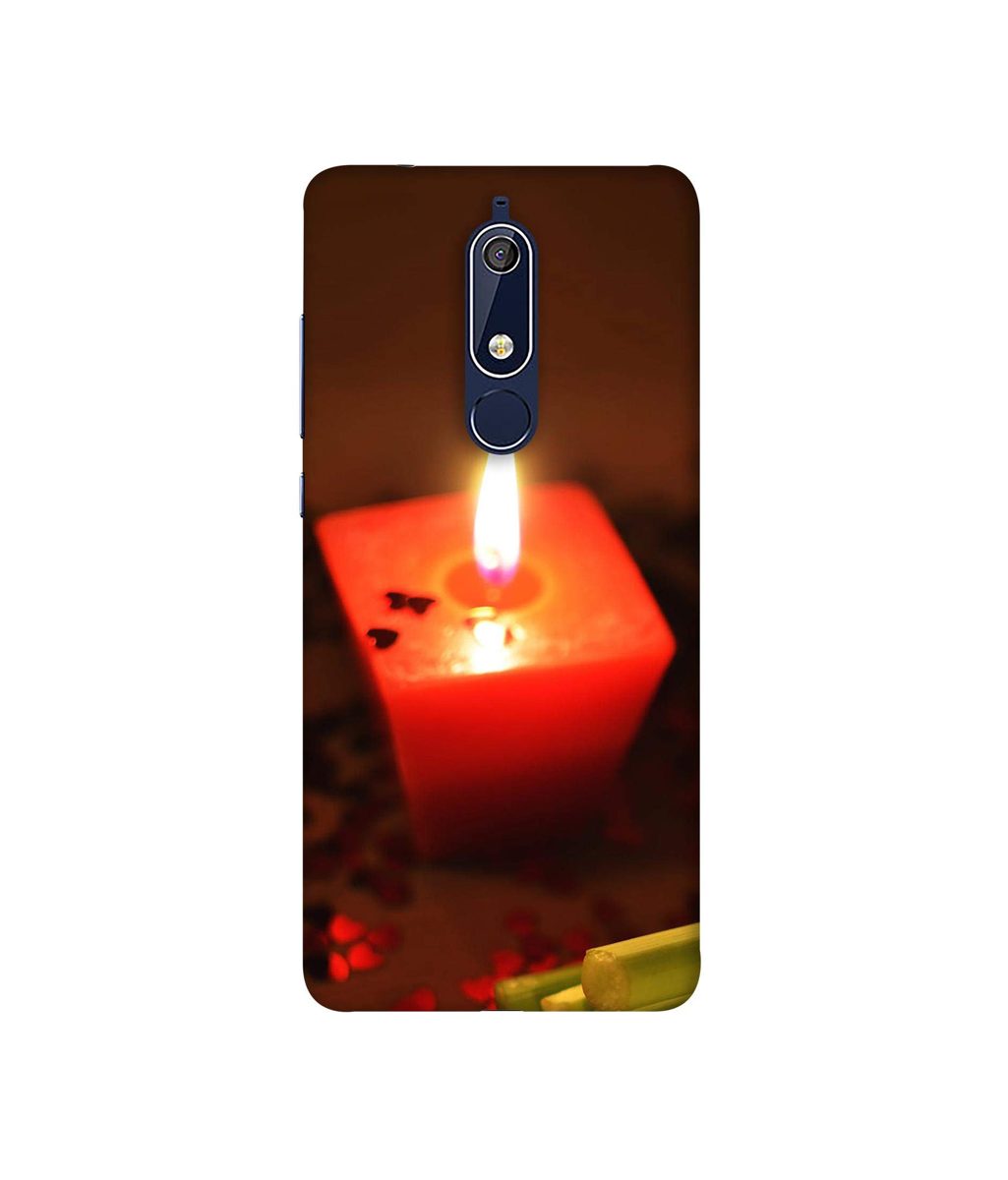 Amazon Brand - Solimo Designer Candle Light 3D Printed Hard Back Case Mobile Cover for Nokia 5.1