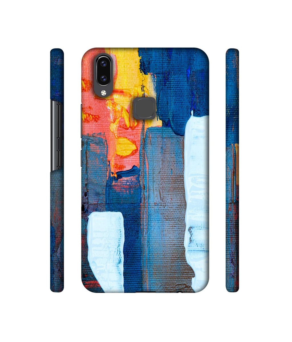Amazon Brand - Solimo Designer Canvas with Blue Paint 3D Printed Hard Back Case Mobile Cover for Vivo V9 / V9 Pro