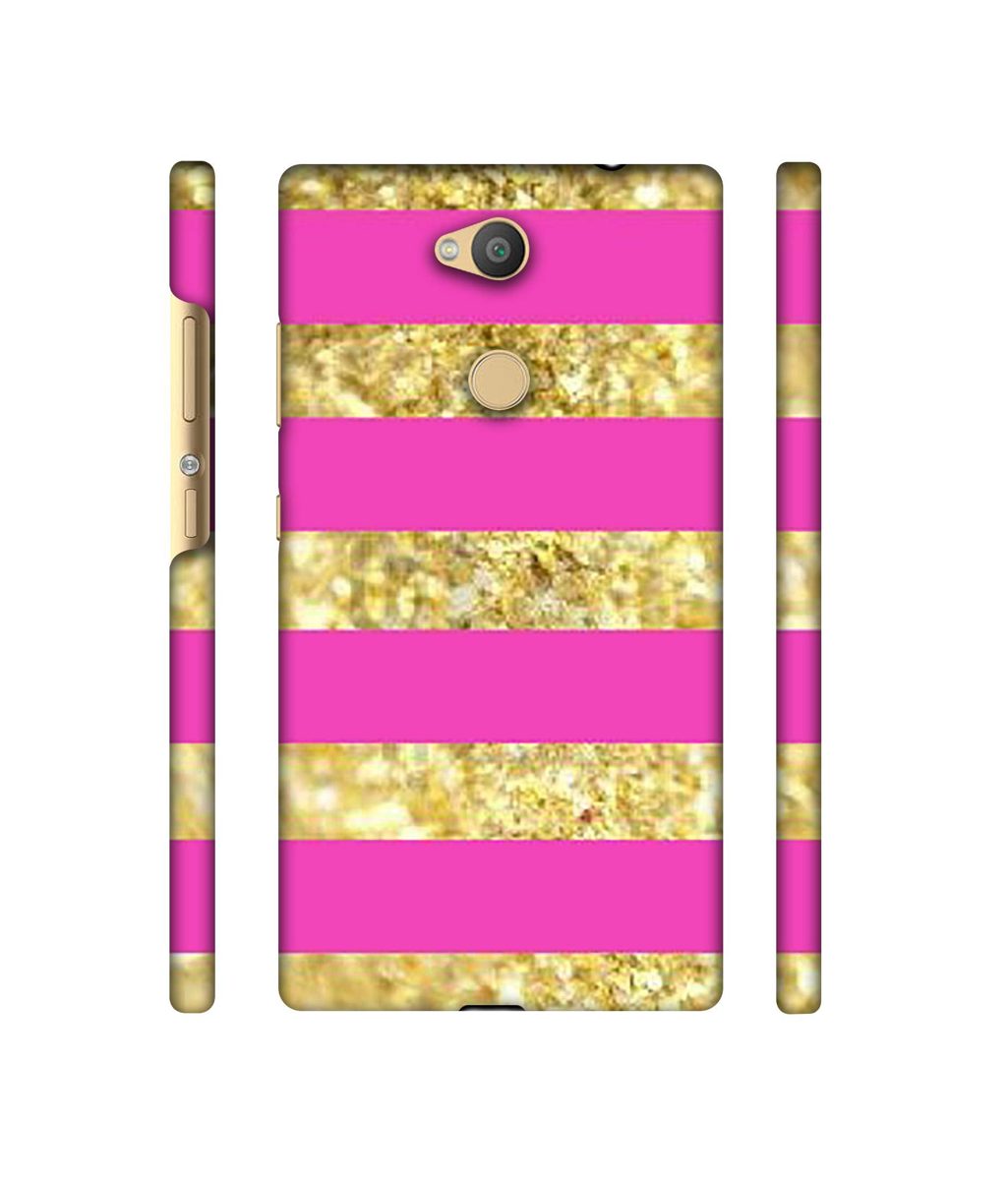 Amazon Brand - Solimo Designer Golden Stripes 3D Printed Hard Back Case Mobile Cover for Sony Xperia L2