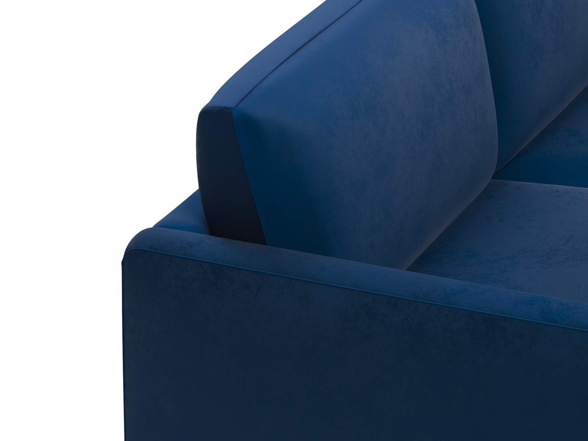 Amazon Brand – Rivet Edgewest Low Back Modern Right Chaise Sofa Sectional, 115"W, Blue Ink