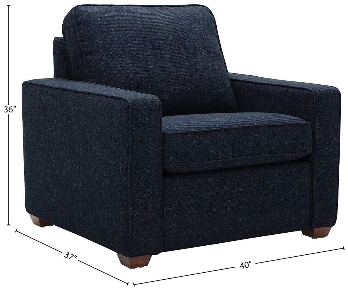 Amazon Brand – Rivet Andrews Contemporary Chair with Removable Cushions, 40"W, Wathet Blue