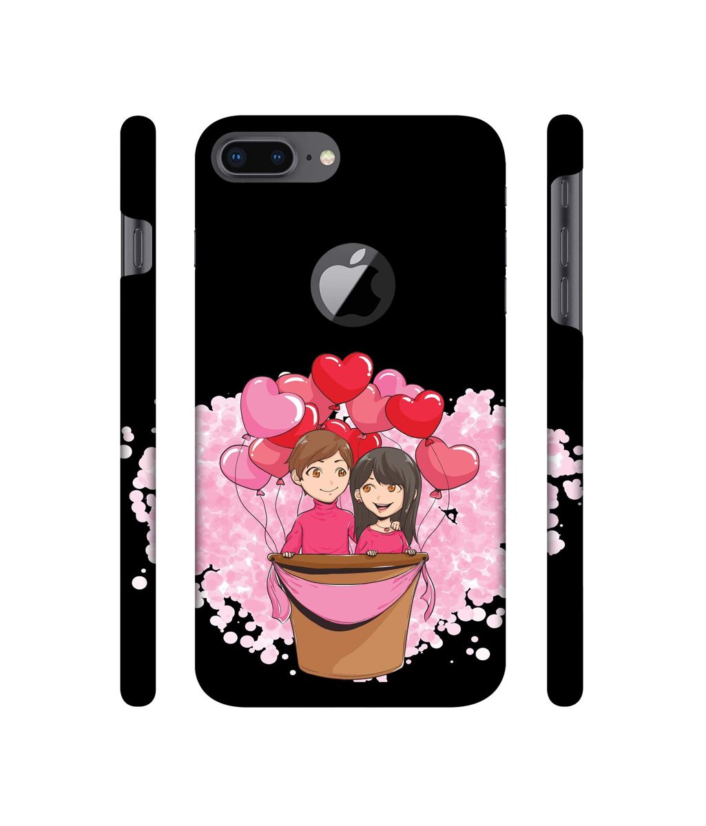 Amazon Brand - Solimo Designer Boy and Girl 3D Printed Hard Back Case Mobile Cover for Apple iPhone 8 Plus (with Logo Cut)